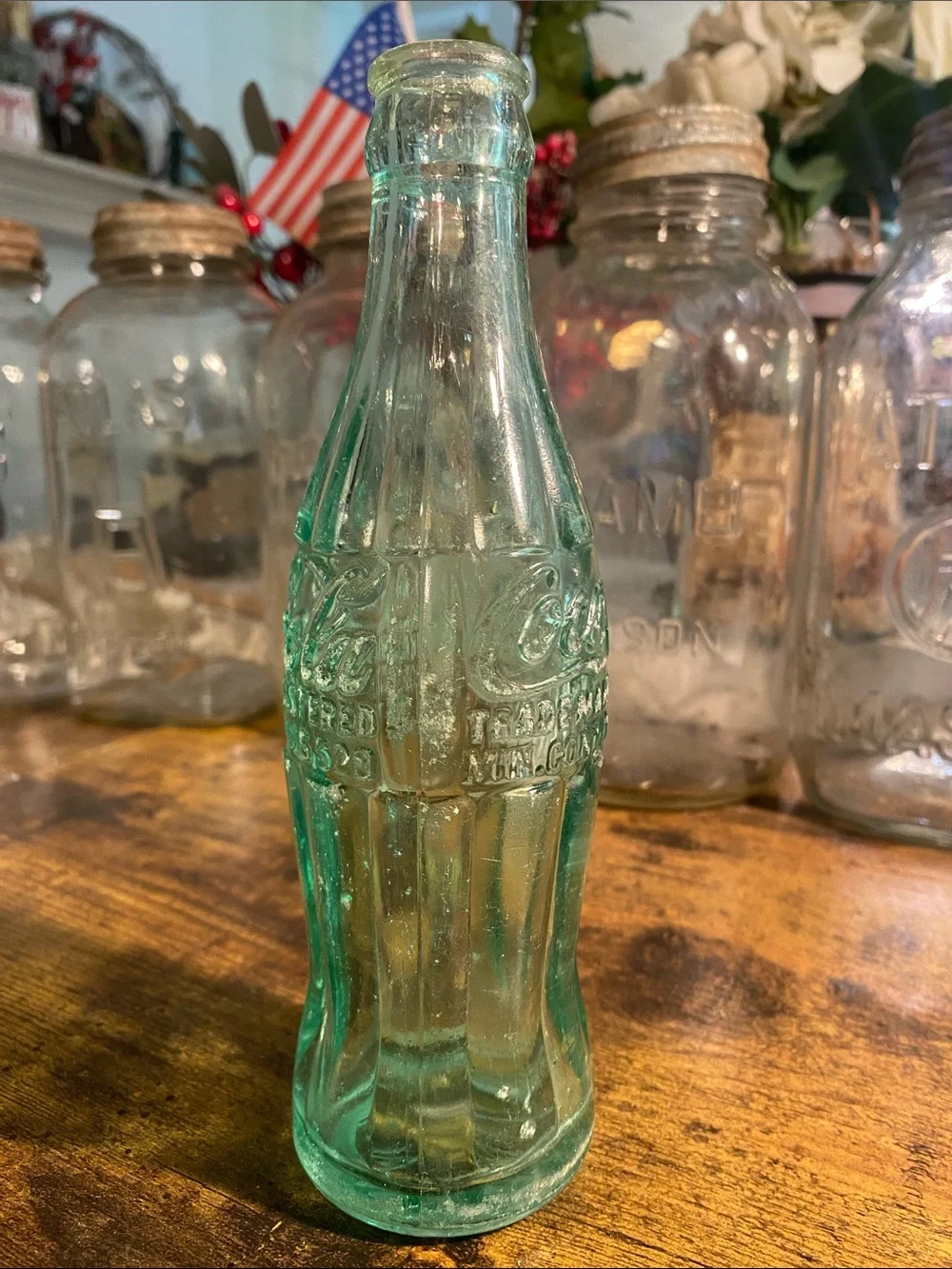 1951 Wilson NC Coca Cola Embossed Aqua-Green Glass Bottle